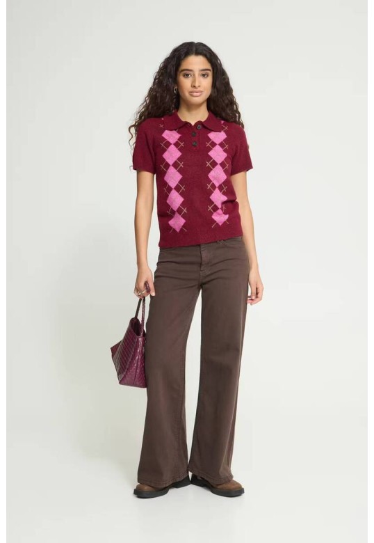 IHDASILA Knit Rhododendron Harlekin / Red