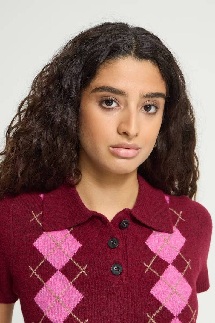 IHDASILA Knit Rhododendron Harlekin / Red