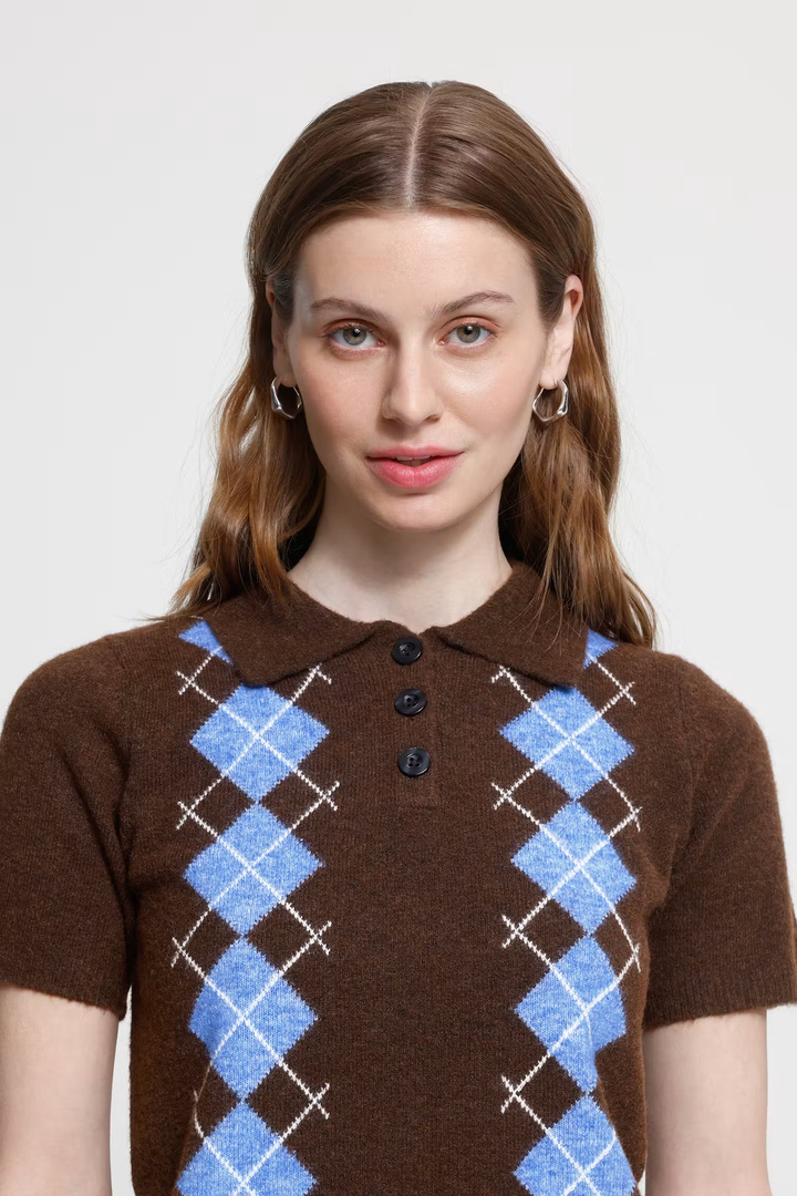 IHDASILA Knit Chicory Coffee Harlequin / Brown