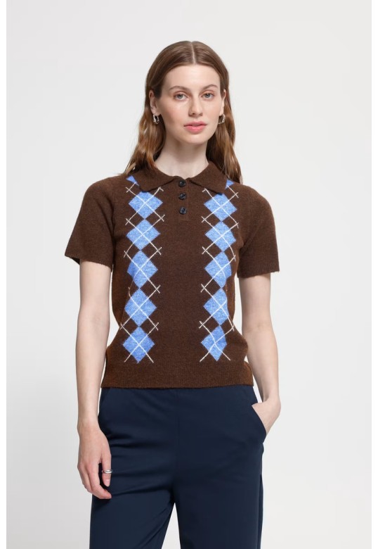 IHDASILA Knit Chicory Coffee Harlequin / Brown