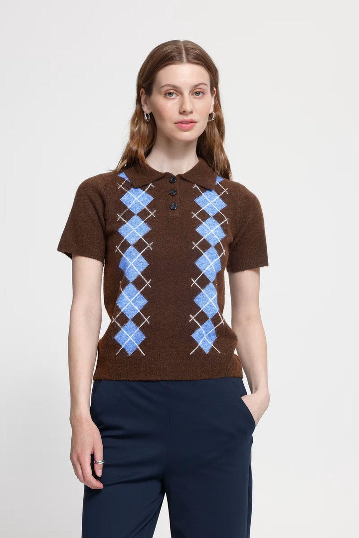 IHDASILA Knit Chicory Coffee Harlequin / Brown