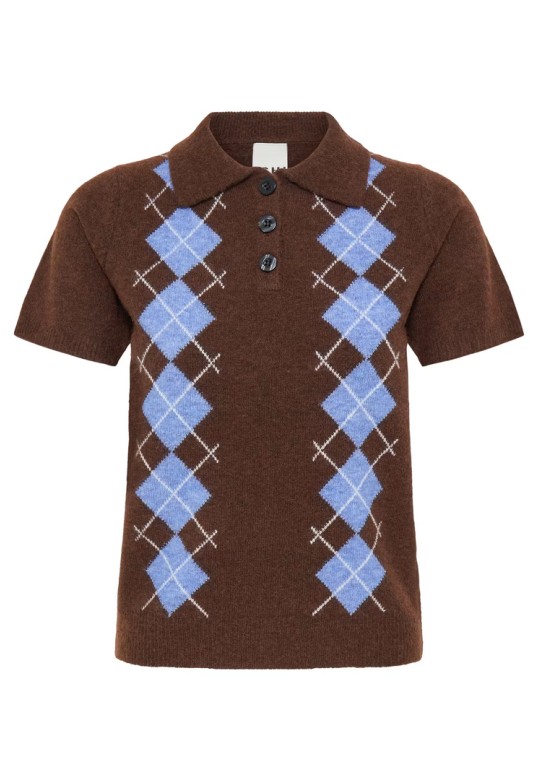 IHDASILA Knit Chicory Coffee Harlequin / Brown