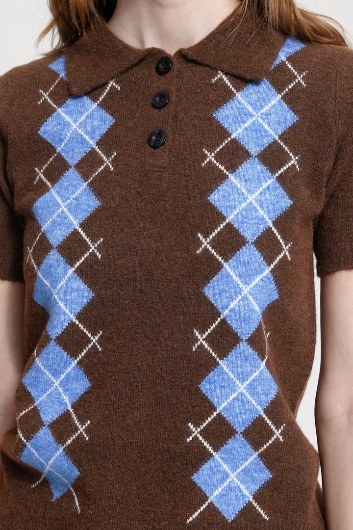 IHDASILA Knit Chicory Coffee Harlequin / Brown