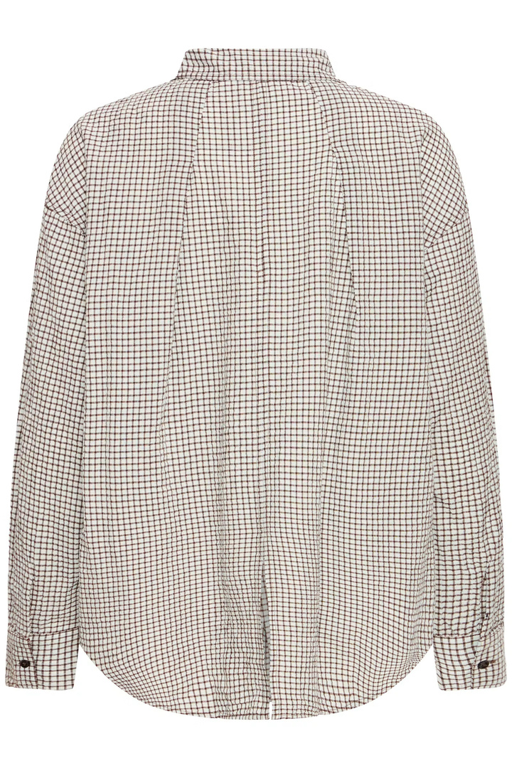 IHFEJA Shirt Chicory Coffee Check / Brown