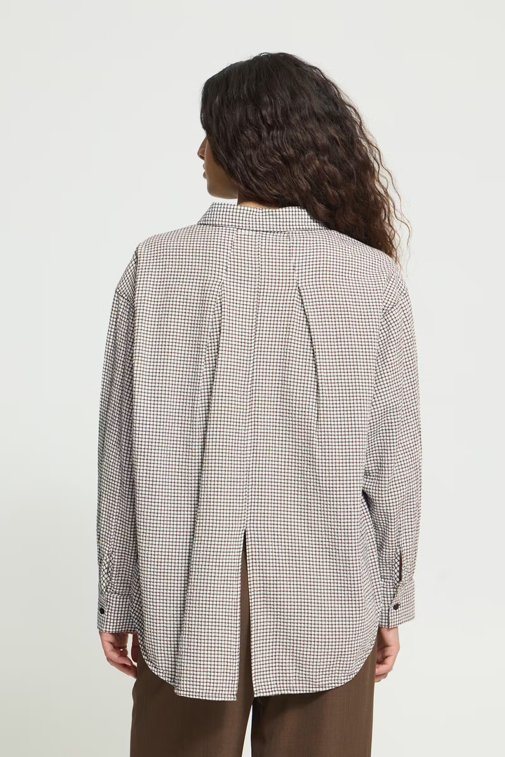 IHFEJA Shirt Chicory Coffee Check / Brown