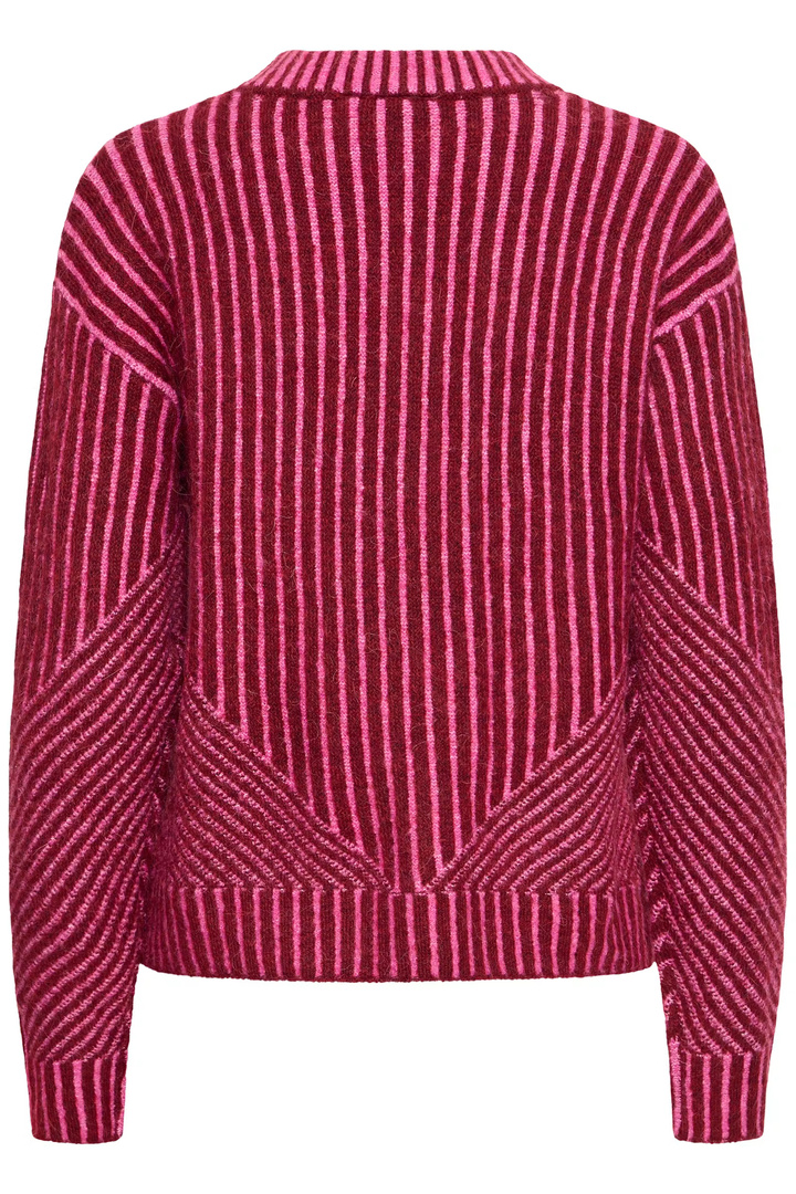 HKAMARA Knit Rhododendron Pink Stripe / Red