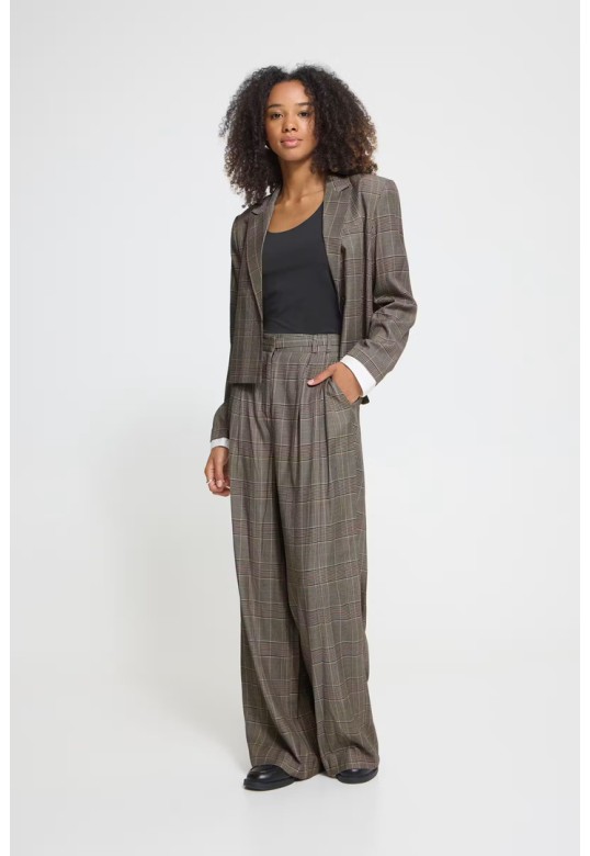IHLAITO Pants Black/Toasted Check
