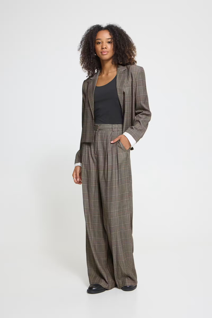 IHLAITO Pants Black/Toasted Check