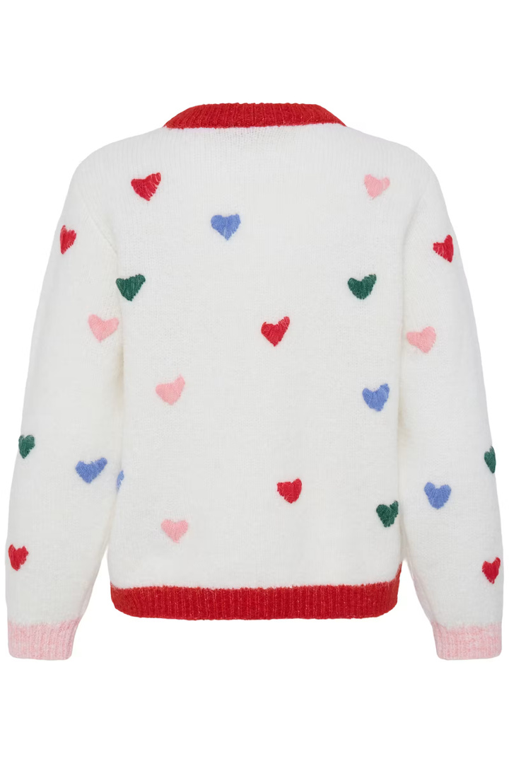 IHBELABLUE Knit Cloud Dancer W Hearts / White