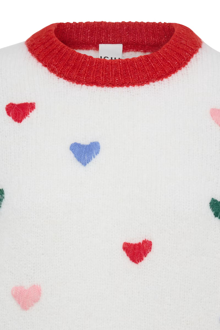 IHBELABLUE Knit Cloud Dancer W Hearts / White