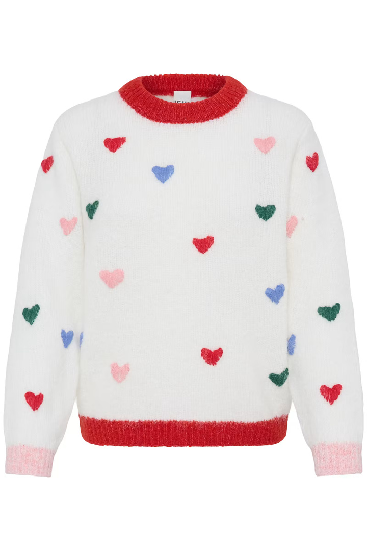 IHBELABLUE Knit Cloud Dancer W Hearts / White