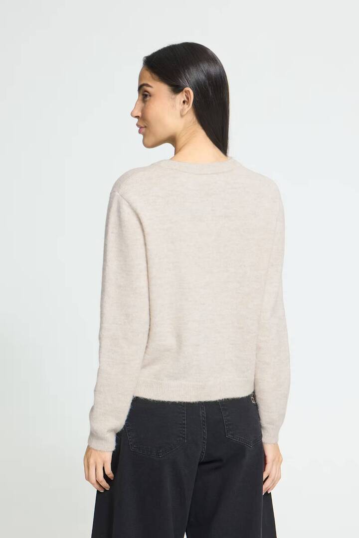IHFANNY Cardigan Birch Melange / White