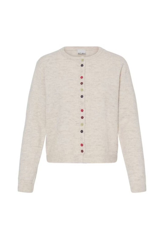 IHFANNY Cardigan Birch Melange / White