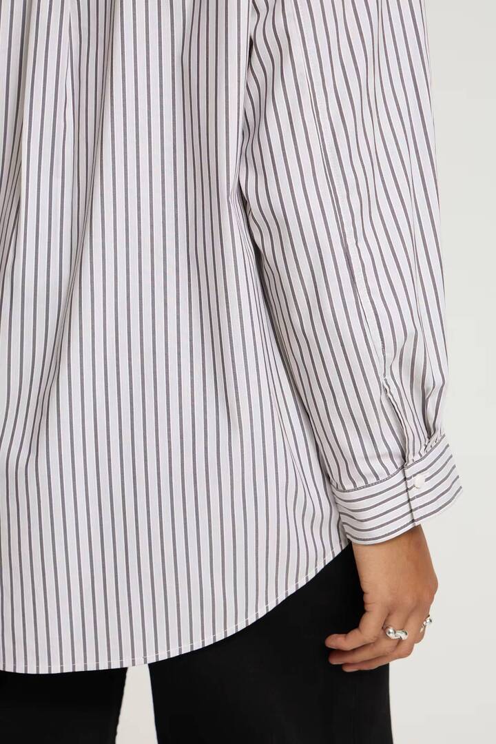 IHJANINE Shirt Grey/Fudge Stripe