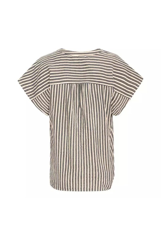 IAFOXA STRIPED BLOUSE BLACK