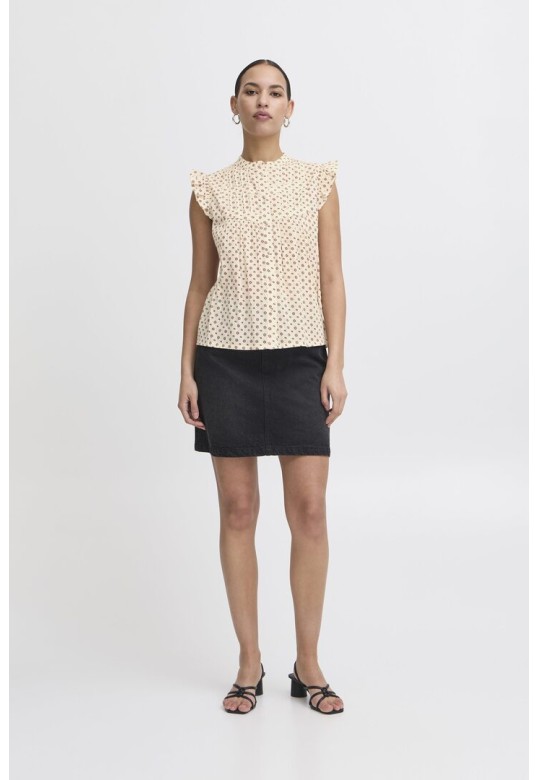 IHURSULA SHIRT FIRED BRICK FLOWER