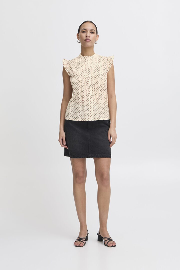 IHURSULA SHIRT FIRED BRICK FLOWER
