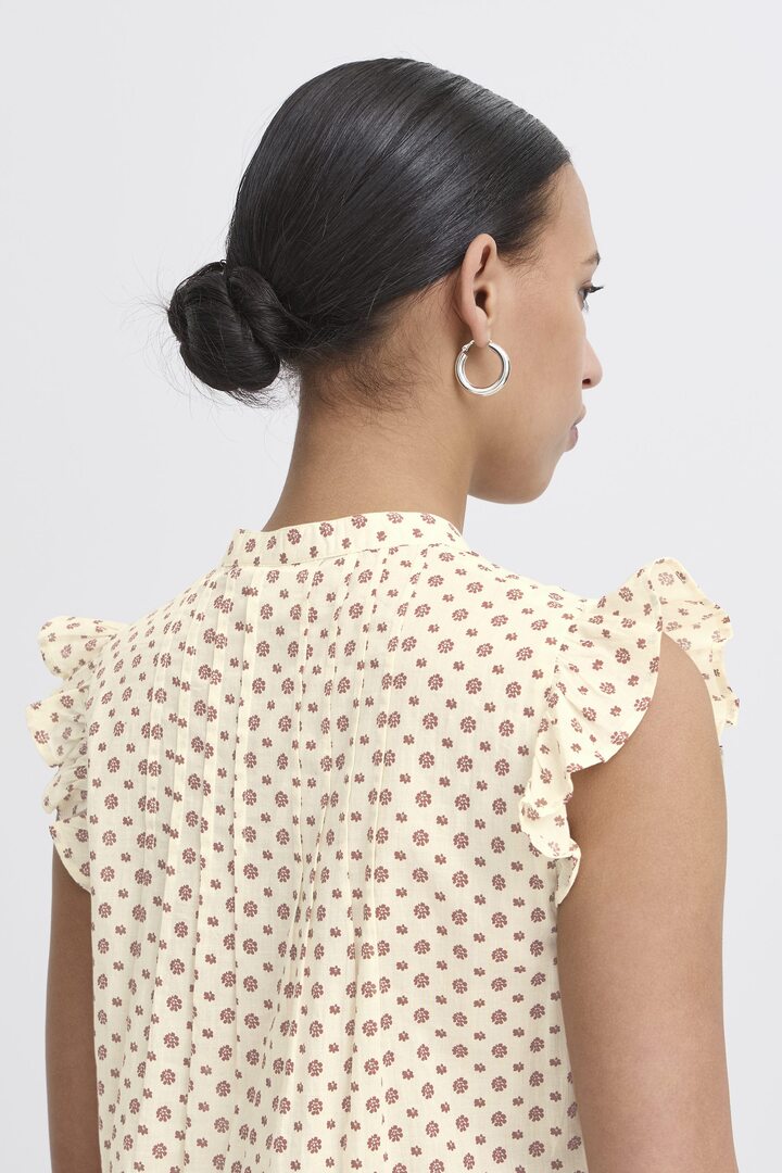 IHURSULA SHIRT FIRED BRICK FLOWER