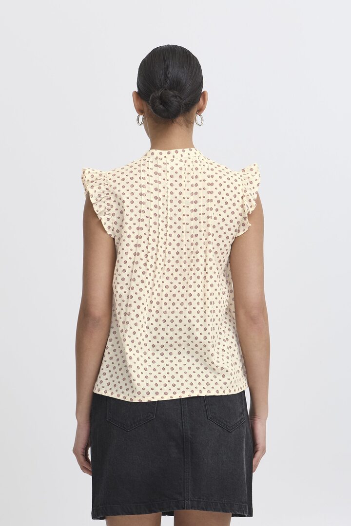 IHURSULA SHIRT FIRED BRICK FLOWER