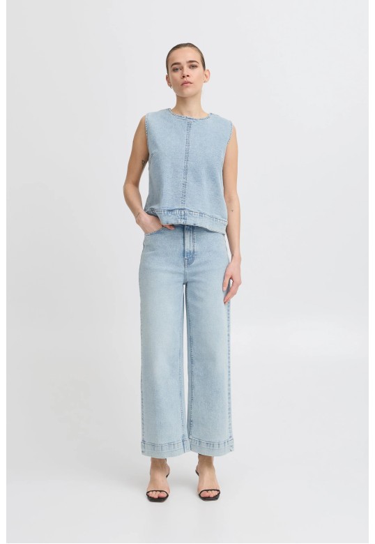 IHARMIOS PANTS LIGHT BLUE WASHED