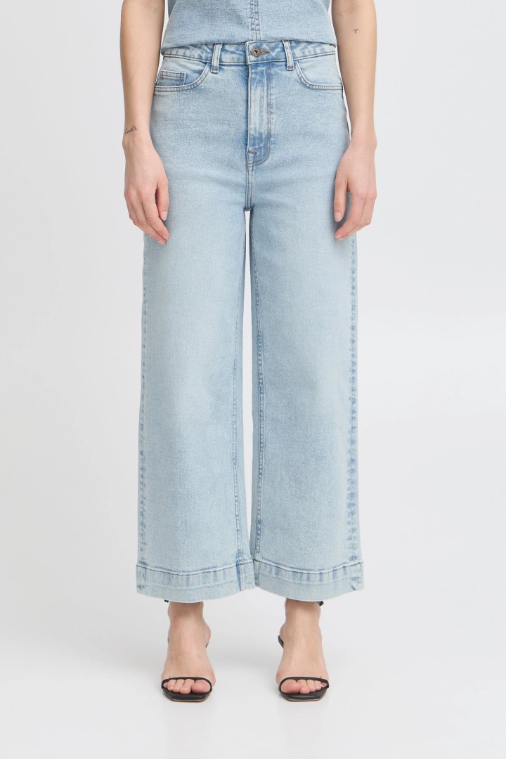 IHARMIOS PANTS LIGHT BLUE WASHED