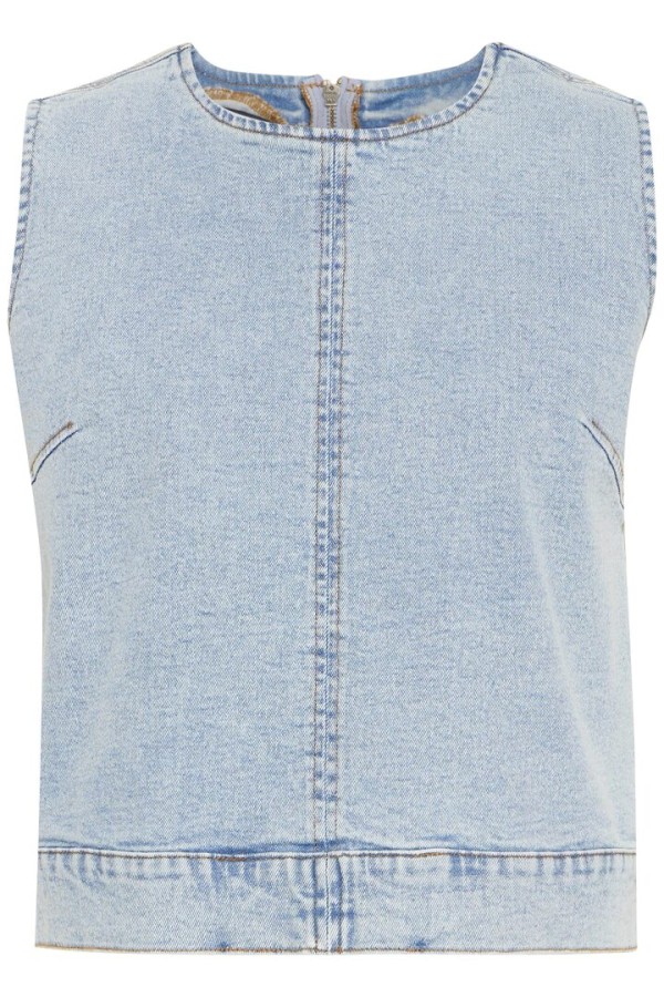 IHARMIOS TOP LIGHT BLUE WASHED