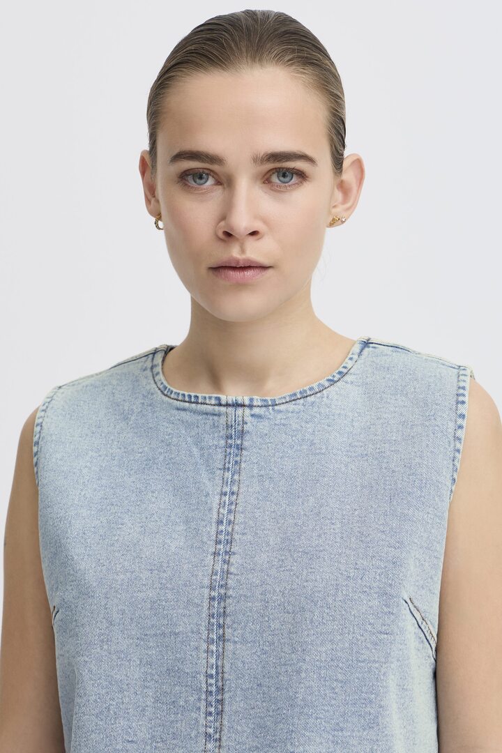 IHARMIOS TOP LIGHT BLUE WASHED