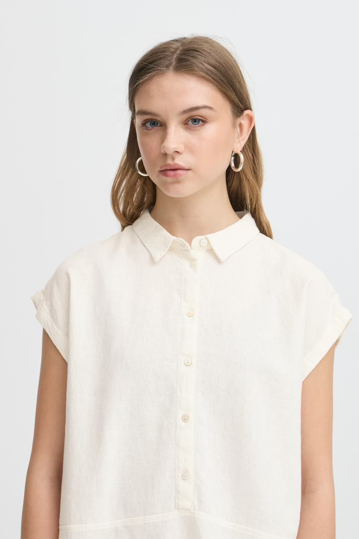 IHLINNO Short-sleeved blouse Cloud Dancer