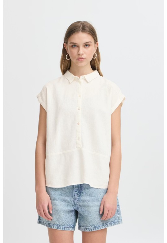 IHLINNO Short-sleeved blouse Cloud Dancer