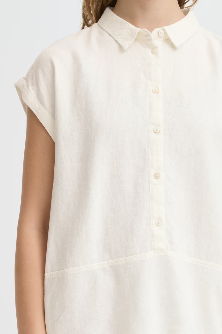 IHLINNO Short-sleeved blouse Cloud Dancer