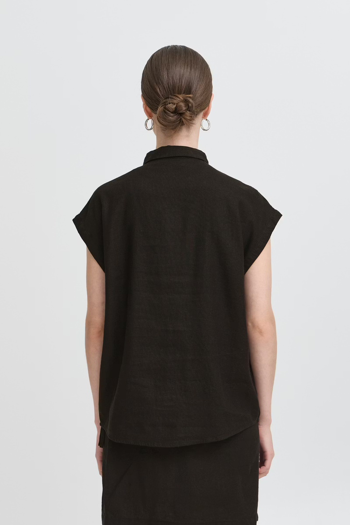 IHLINNO Short-sleeved blouse Black