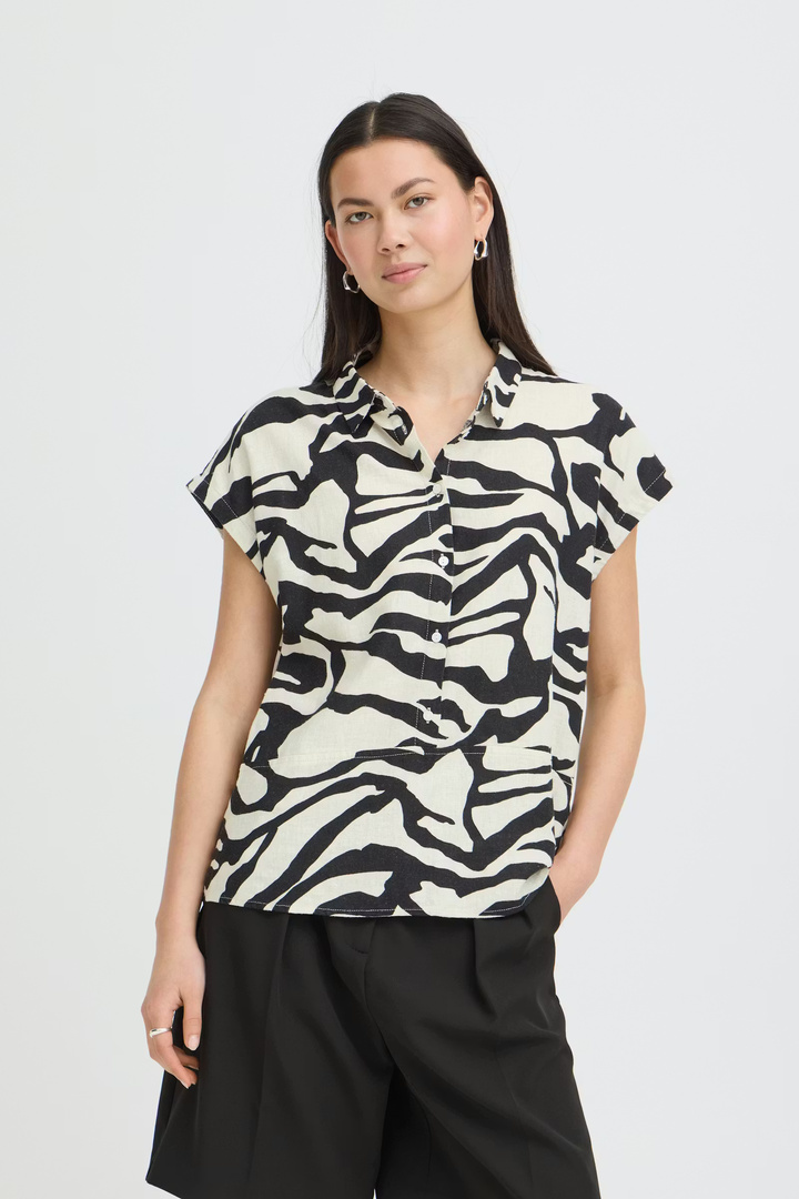 IHLINNO Short-sleeved blouse Graphic Animal / White