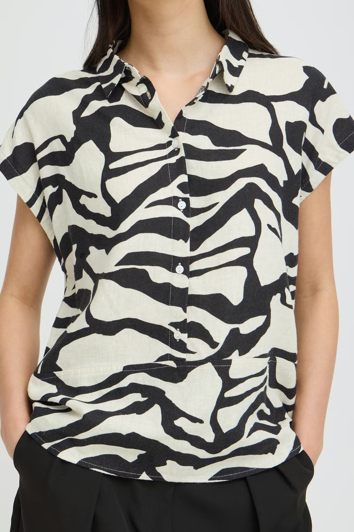 IHLINNO Short-sleeved blouse Graphic Animal / White