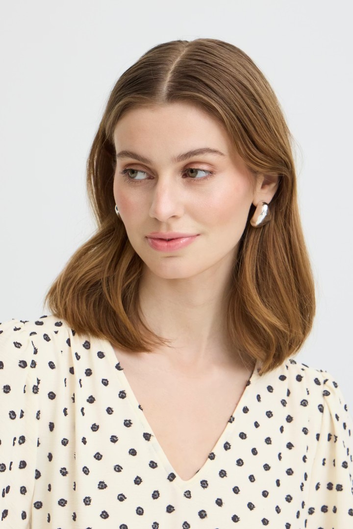 IHZABBY Dress Graphic Diamond / White