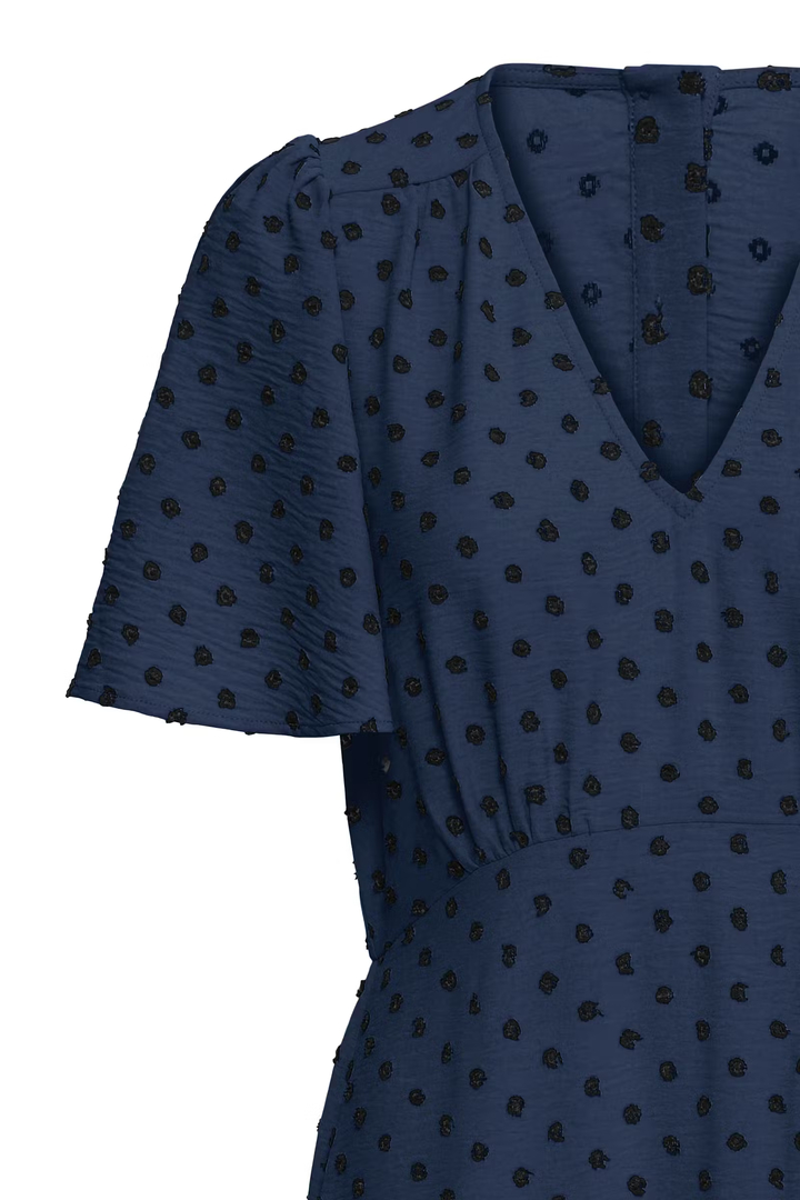 IHZABBY Dress Graphic Dot Total Eclipse W Tot / Blue