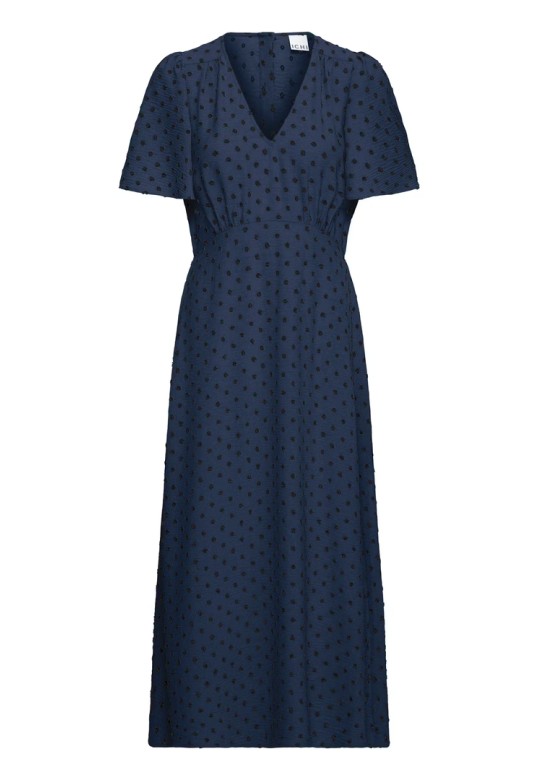 IHZABBY Dress Graphic Dot Total Eclipse W Tot / Blue