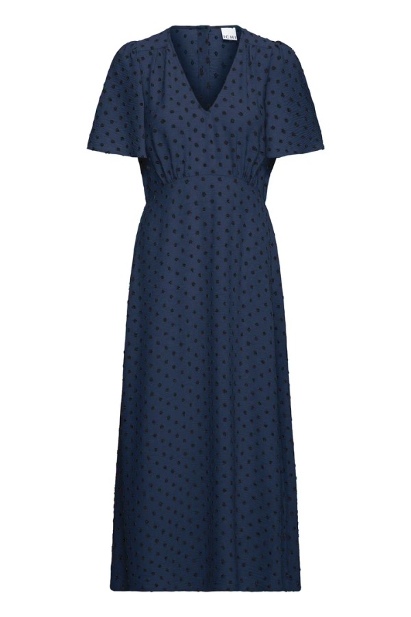 IHZABBY Dress Graphic Dot Total Eclipse W Tot / Blue