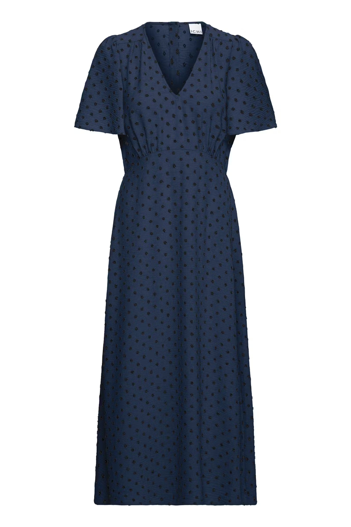 IHZABBY Dress Graphic Dot Total Eclipse W Tot / Blue