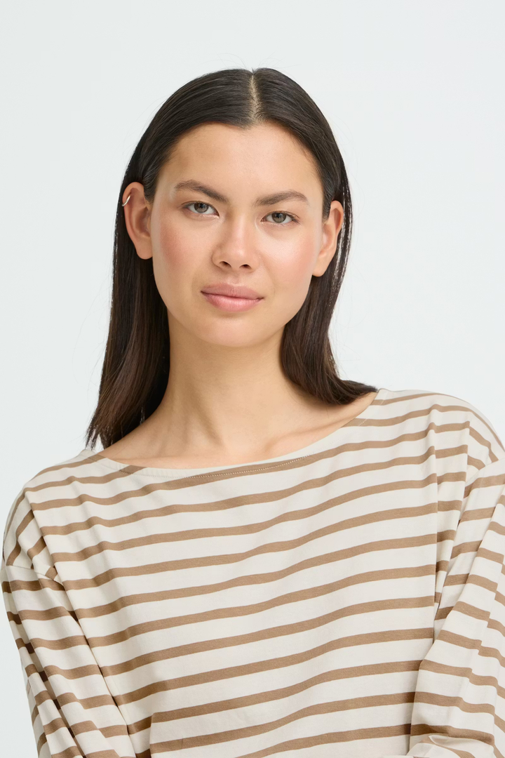 IHMIRA T-shirt SEPIA TINT / CLOUD DANCER