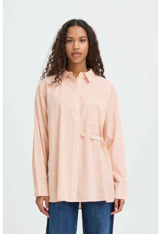 IHFLUCA Shirt BURNT OCHRE STRIPE