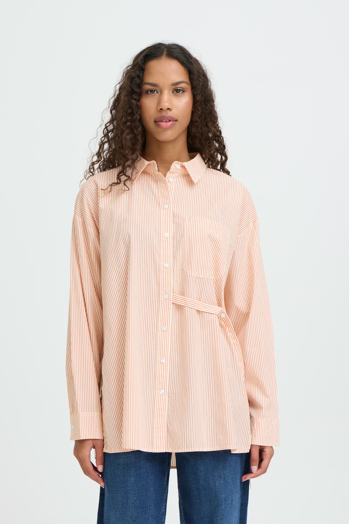 IHFLUCA Shirt BURNT OCHRE STRIPE