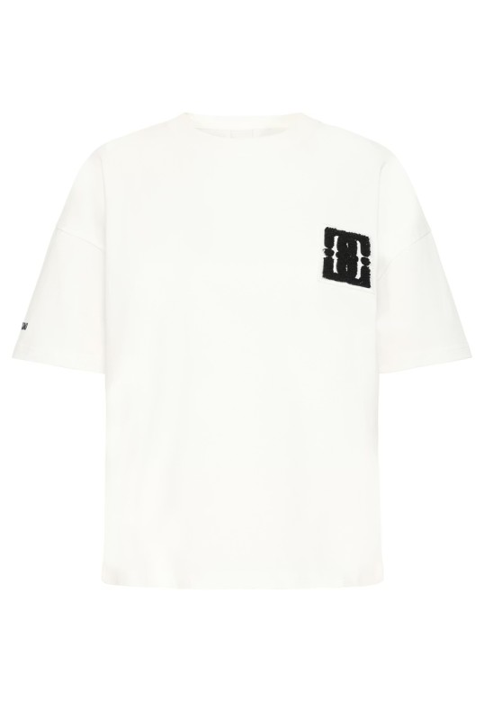IHNIMO T-shirt Cloud Dancer / Black / White