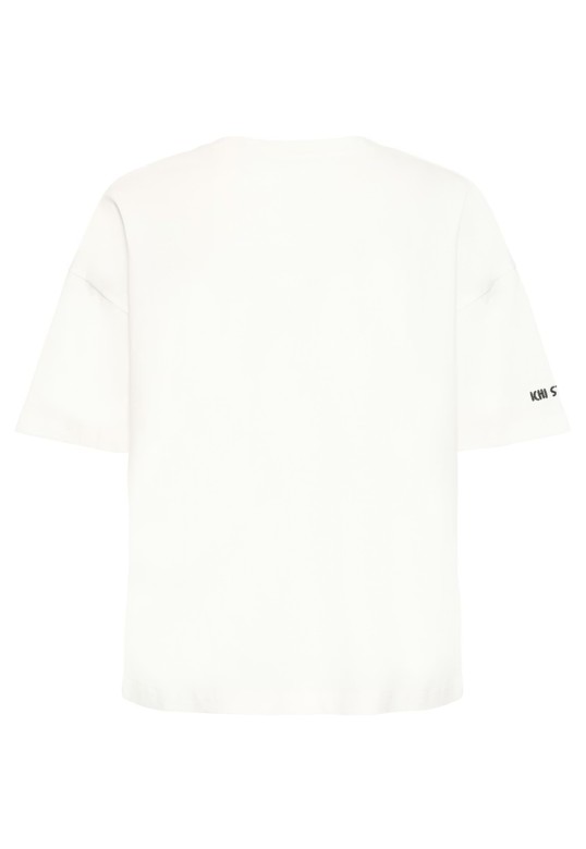 IHNIMO T-shirt Cloud Dancer / Black / White