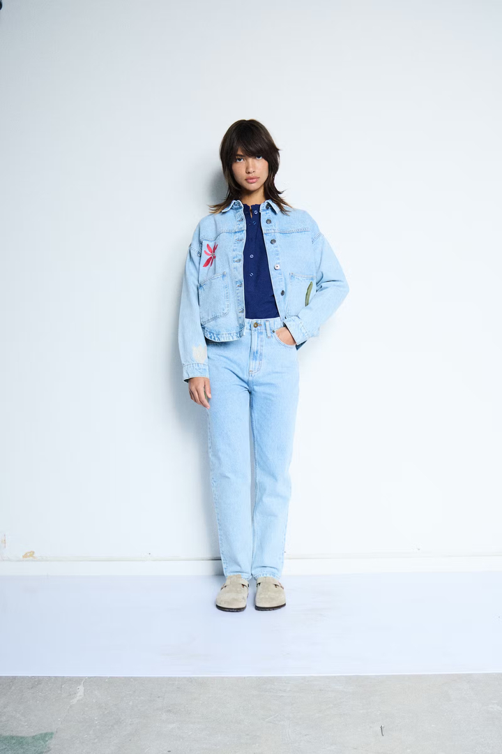IHBAUVE Casual jacket Light blue washed
