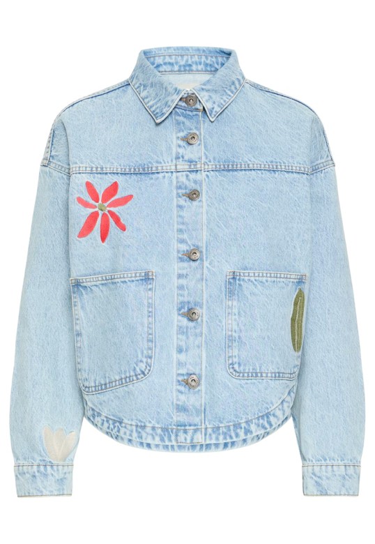 IHBAUVE Casual jacket Light blue washed