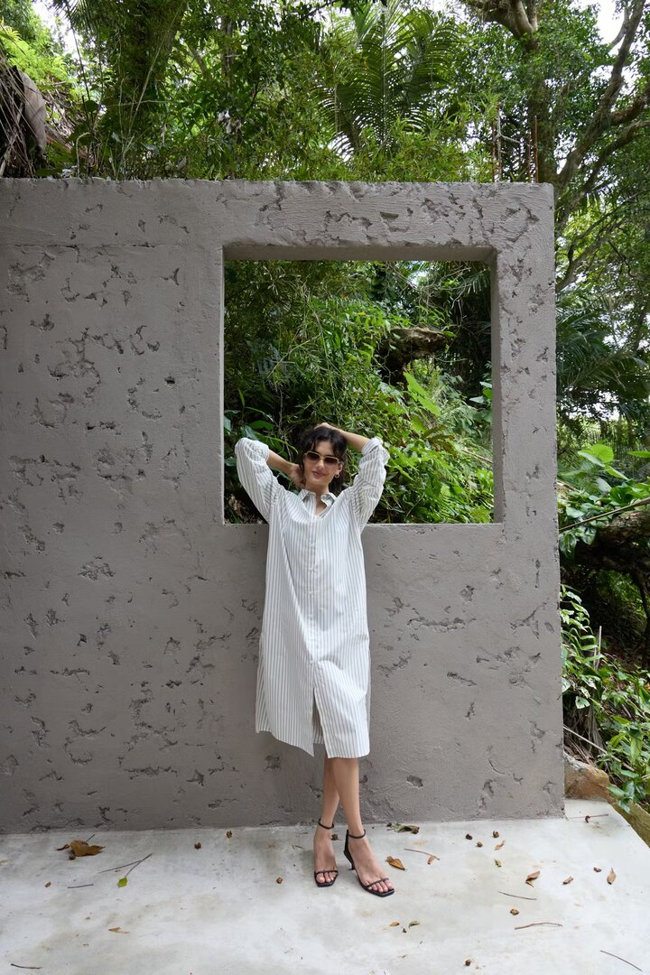 IHJULE Dress CLOUD/BLUE STRIPES