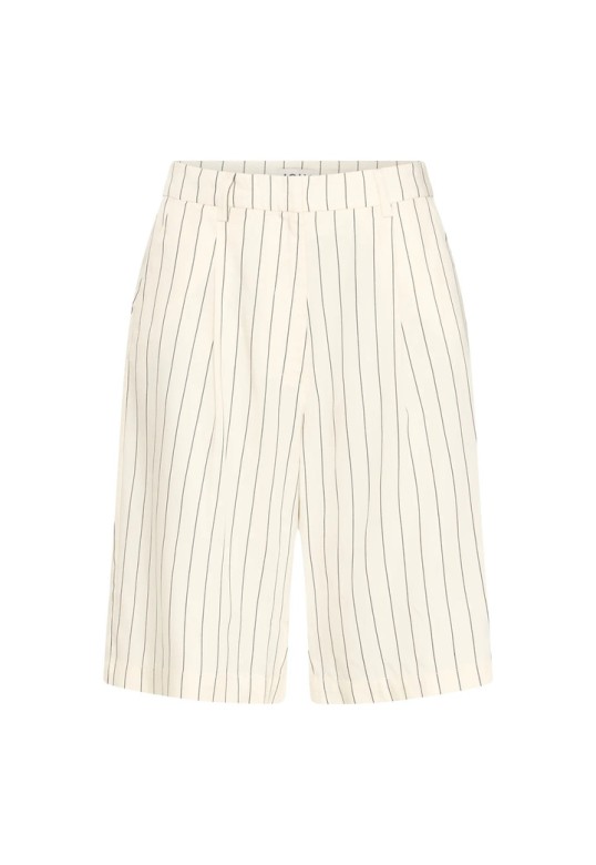 IHBECCOS BERMUDA SHORTS BIRCH/BLACK STRIPE