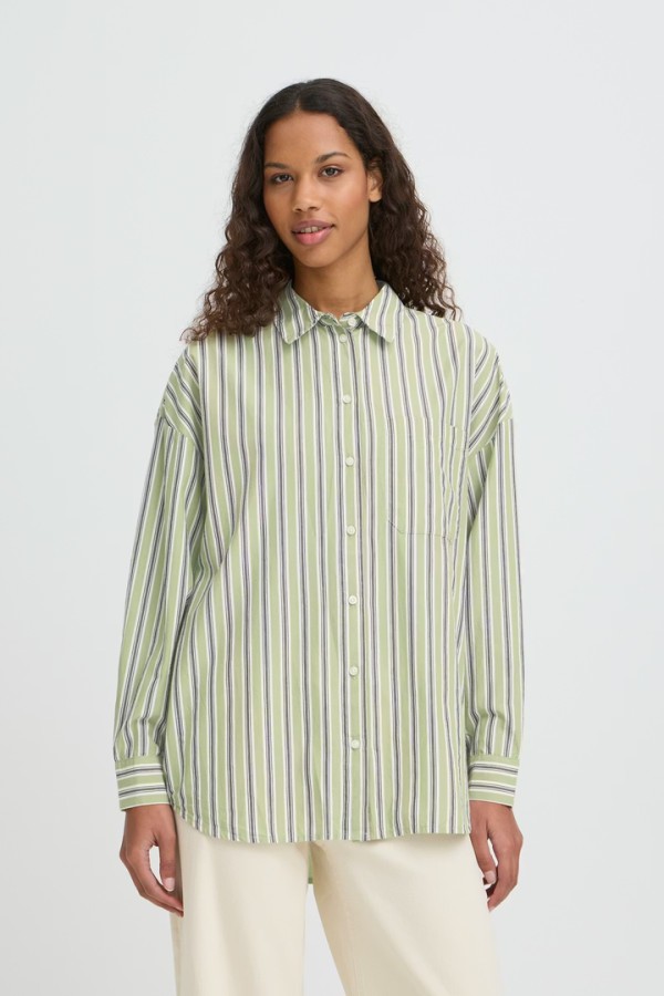  IHFLUCA Shirt GREEN STRIPE
