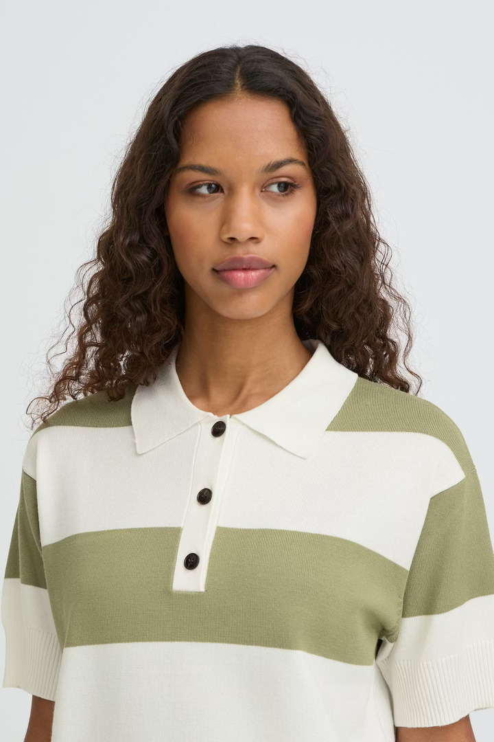 IHLULS Pullover WIDE IGUANA WHITE STRIPE