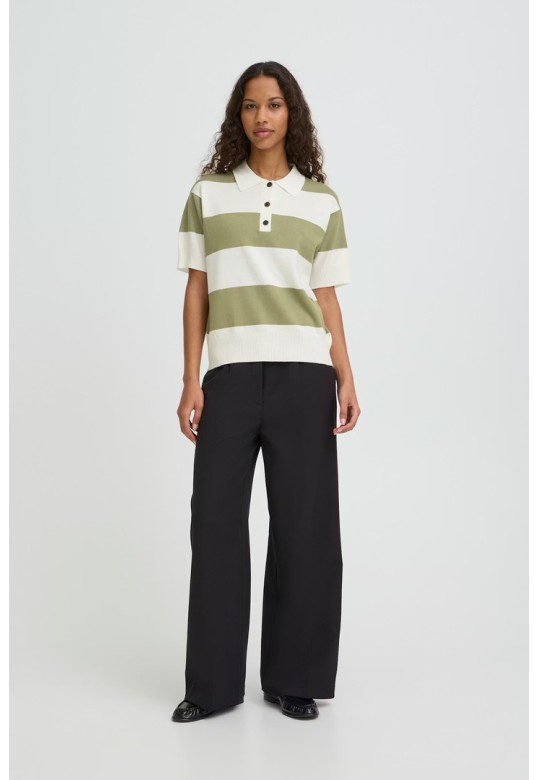 IHLULS Pullover WIDE IGUANA WHITE STRIPE